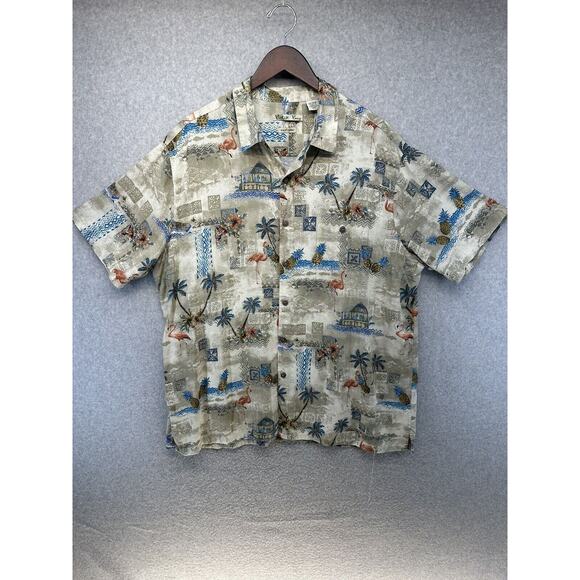 Batik Bay Mens Hawaiian Shirt Size 2XL Multicolor Collared Short Sleeve - Picture 1 of 9